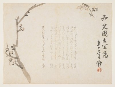 Fleurs de prunier, vers 1848-53 - Tanomura Chokuny